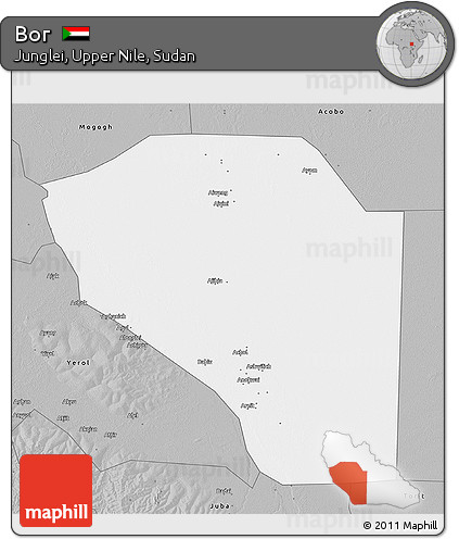 Gray 3D Map of Bor