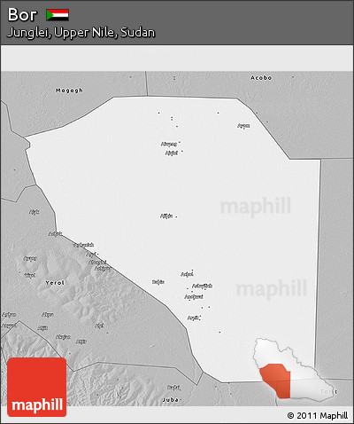 Gray 3D Map of Bor