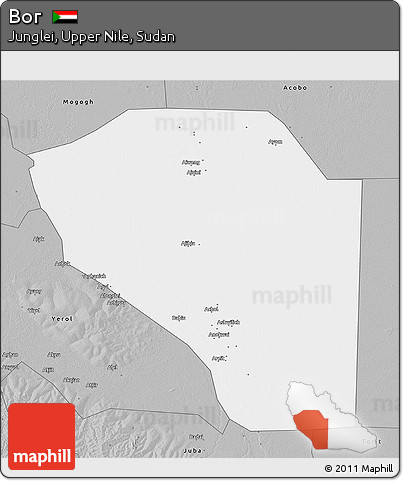 Gray 3D Map of Bor