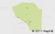 Physical 3D Map of Bor, cropped outside