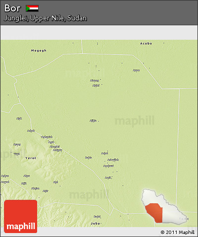 Physical 3D Map of Bor