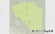 Physical 3D Map of Bor, semi-desaturated