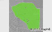 Political 3D Map of Bor, desaturated