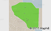 Political 3D Map of Bor, lighten, semi-desaturated