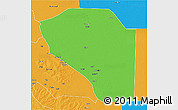 Political 3D Map of Bor