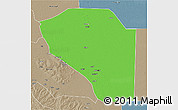 Political 3D Map of Bor, semi-desaturated