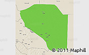 Political 3D Map of Bor, shaded relief outside