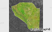 Satellite 3D Map of Bor, darken, desaturated