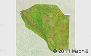 Satellite 3D Map of Bor, lighten