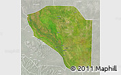 Satellite 3D Map of Bor, lighten, semi-desaturated