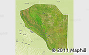 Satellite 3D Map of Bor, physical outside