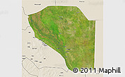 Satellite 3D Map of Bor, shaded relief outside