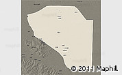 Shaded Relief 3D Map of Bor, darken