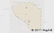 Shaded Relief 3D Map of Bor, lighten, semi-desaturated