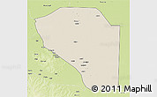 Shaded Relief 3D Map of Bor, physical outside