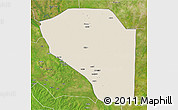 Shaded Relief 3D Map of Bor, satellite outside