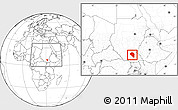 Blank Location Map of Bor, within the entire country
