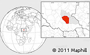 Blank Location Map of Bor, highlighted parent region