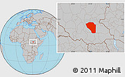 Gray Location Map of Bor