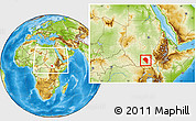 Physical Location Map of Bor, highlighted parent region, within the entire country