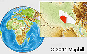 Physical Location Map of Bor, highlighted parent region