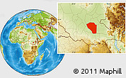 Physical Location Map of Bor