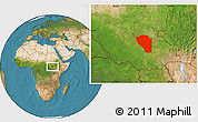 Satellite Location Map of Bor