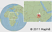 Savanna Style Location Map of Bor, highlighted parent region, highlighted grandparent region, within the entire country, hill shading