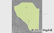 Physical Map of Bor, darken, desaturated