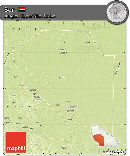Physical Map of Bor