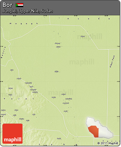 Physical Map of Bor