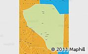 Physical Map of Bor, political outside