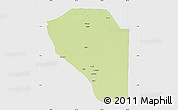 Physical Map of Bor, single color outside