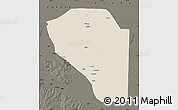 Shaded Relief Map of Bor, darken