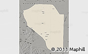 Shaded Relief Map of Bor, darken, semi-desaturated