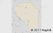 Shaded Relief Map of Bor, desaturated