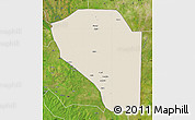 Shaded Relief Map of Bor, satellite outside