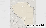 Shaded Relief Map of Bor, semi-desaturated