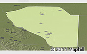 Physical Panoramic Map of Bor, darken