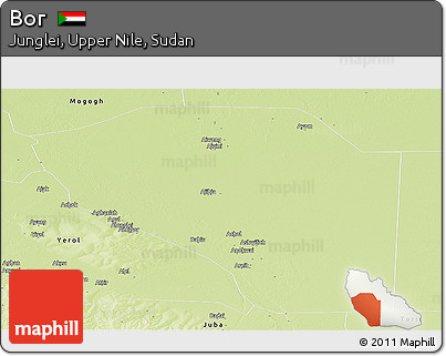 Physical Panoramic Map of Bor
