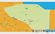Physical Panoramic Map of Bor, political outside