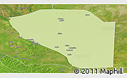 Physical Panoramic Map of Bor, satellite outside