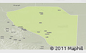 Physical Panoramic Map of Bor, semi-desaturated