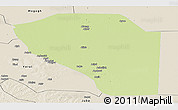 Physical Panoramic Map of Bor, shaded relief outside