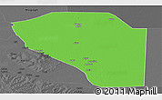 Political Panoramic Map of Bor, darken, desaturated