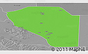 Political Panoramic Map of Bor, desaturated