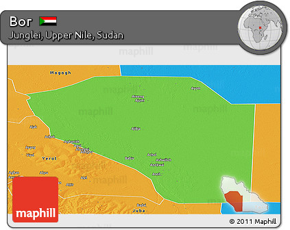 Political Panoramic Map of Bor