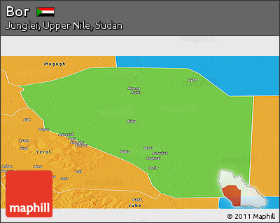 Political Panoramic Map of Bor