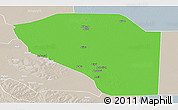 Political Panoramic Map of Bor, lighten, semi-desaturated