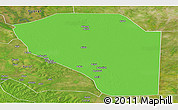 Political Panoramic Map of Bor, satellite outside